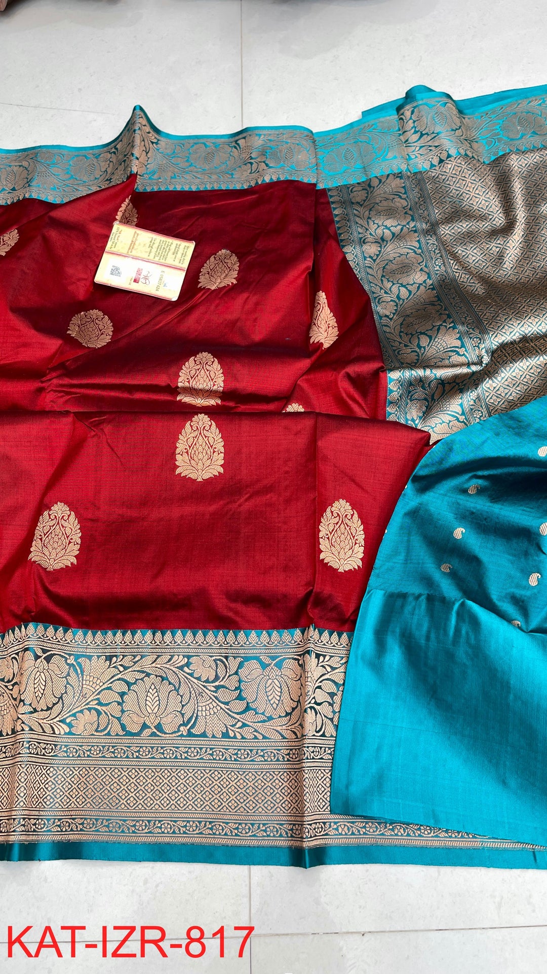 Pure Katan Silk Saree With Antique Zari Work Saree .