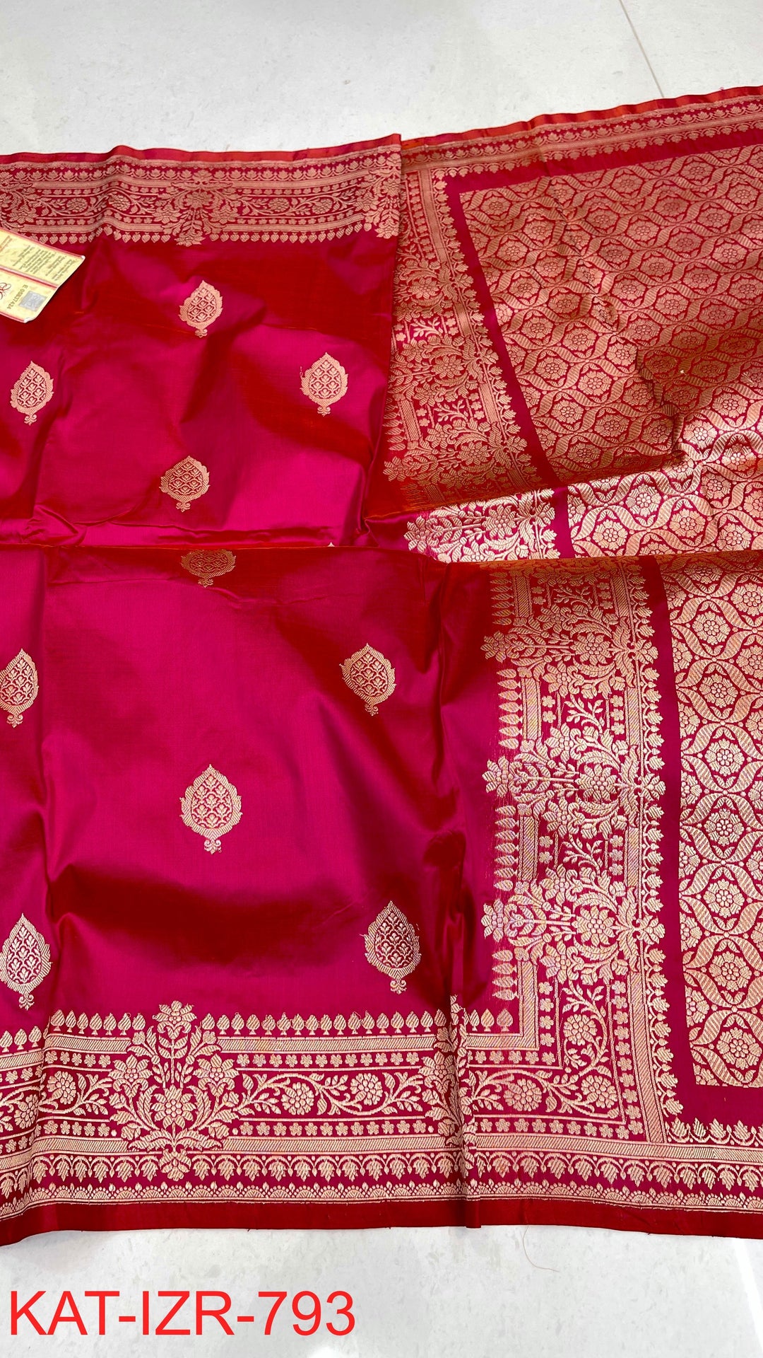 Pure Katan Silk Saree With Antique Zari Work Saree .