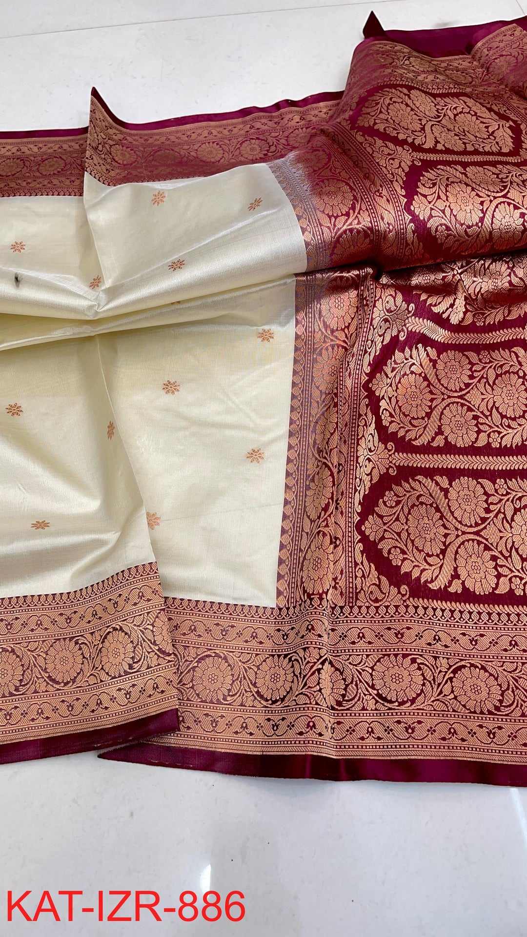 Pure Katan Silk Saree With Antique Zari Work Saree .