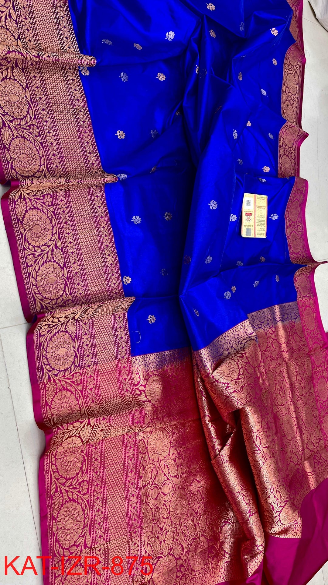 Pure Katan Silk Saree With Antique Zari Work Saree .
