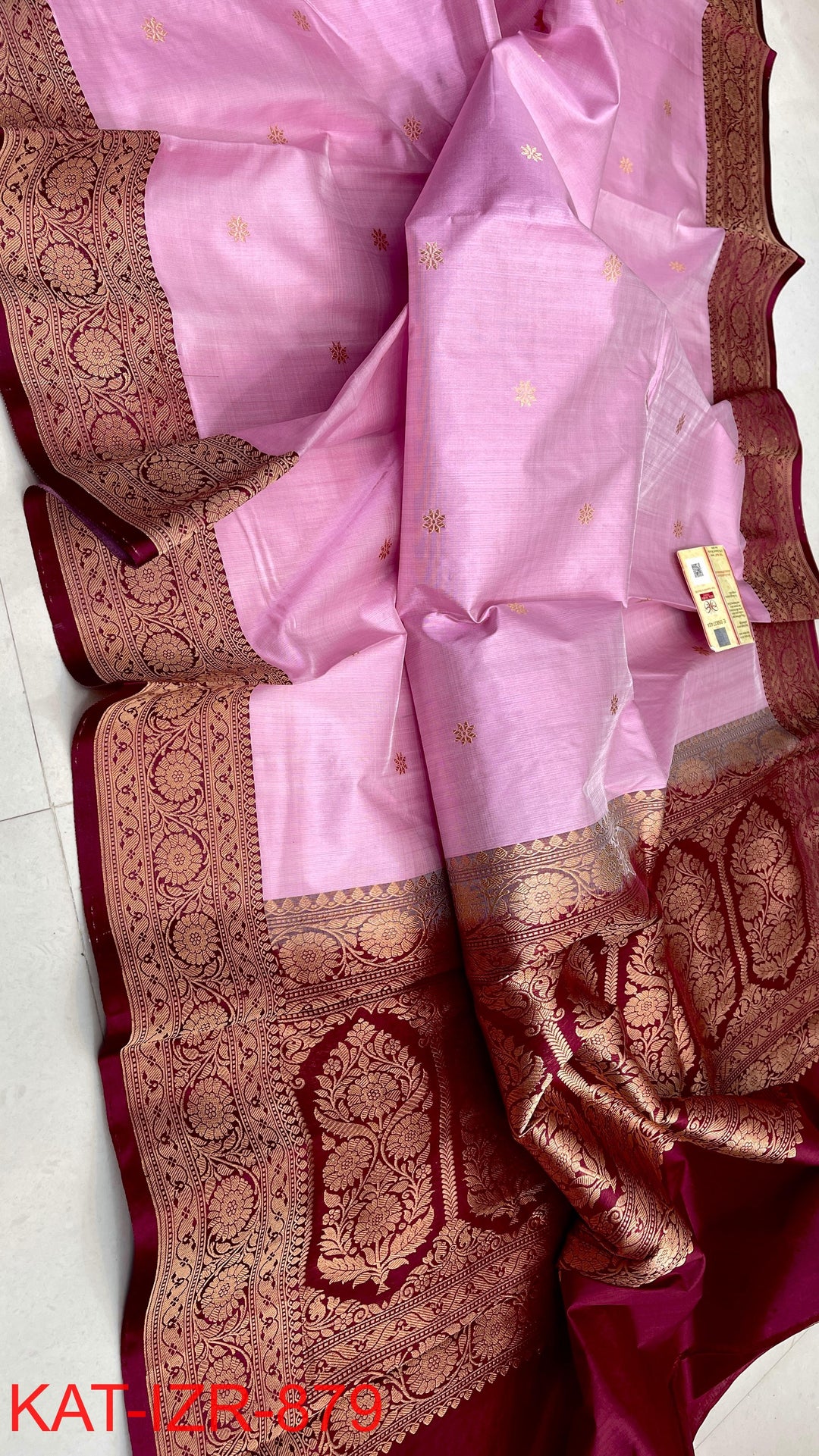 Pure Katan Silk Saree With Antique Zari Work Saree .