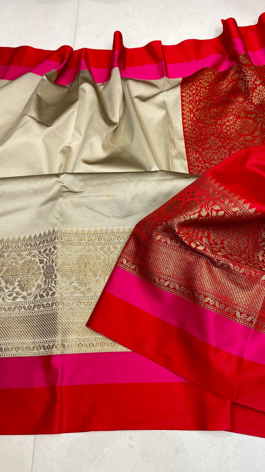 Premium Banarasi Soft Silk Saree With Zari weaved Border