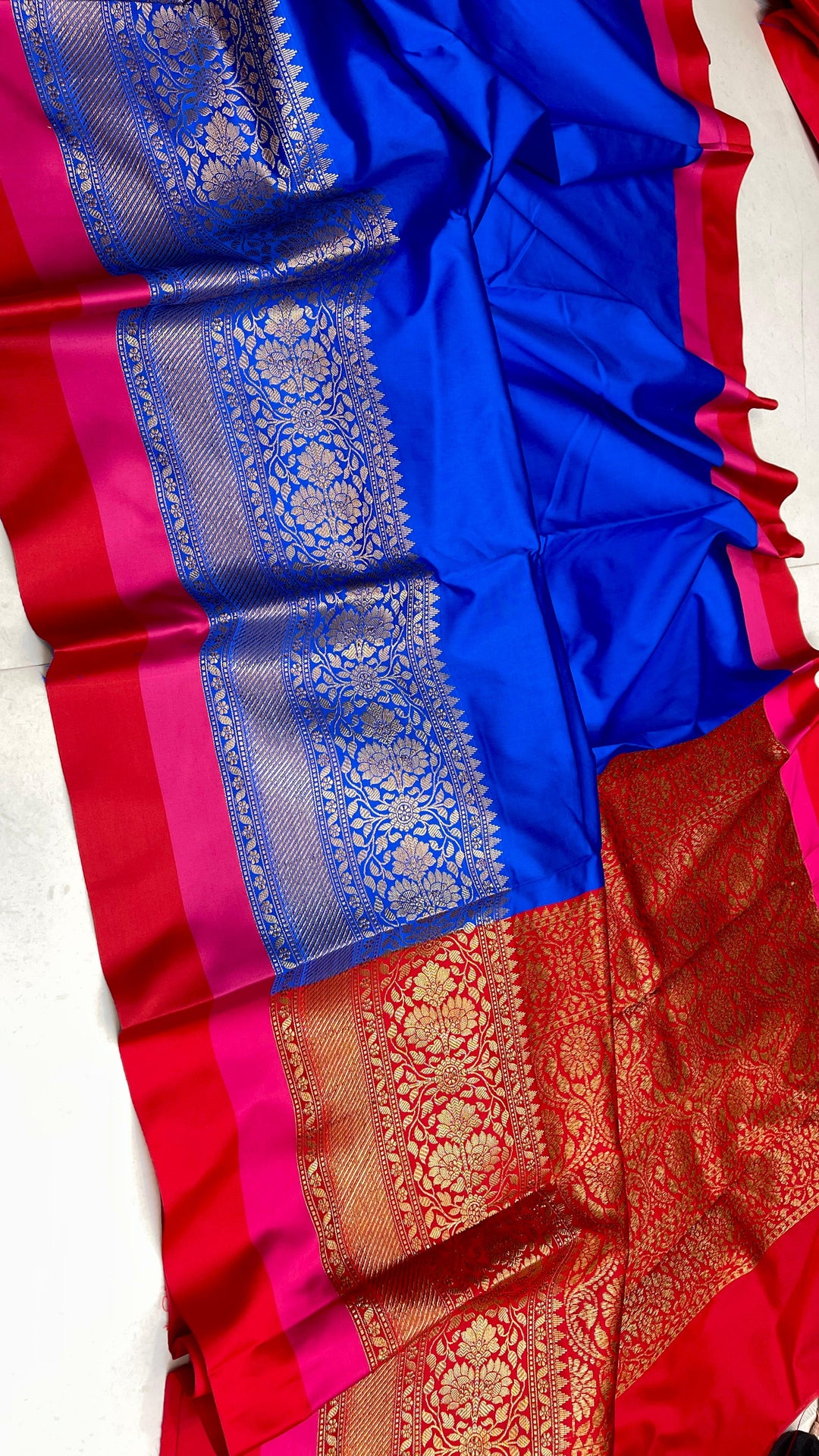 Premium Banarasi Soft Silk Saree With Zari weaved Border