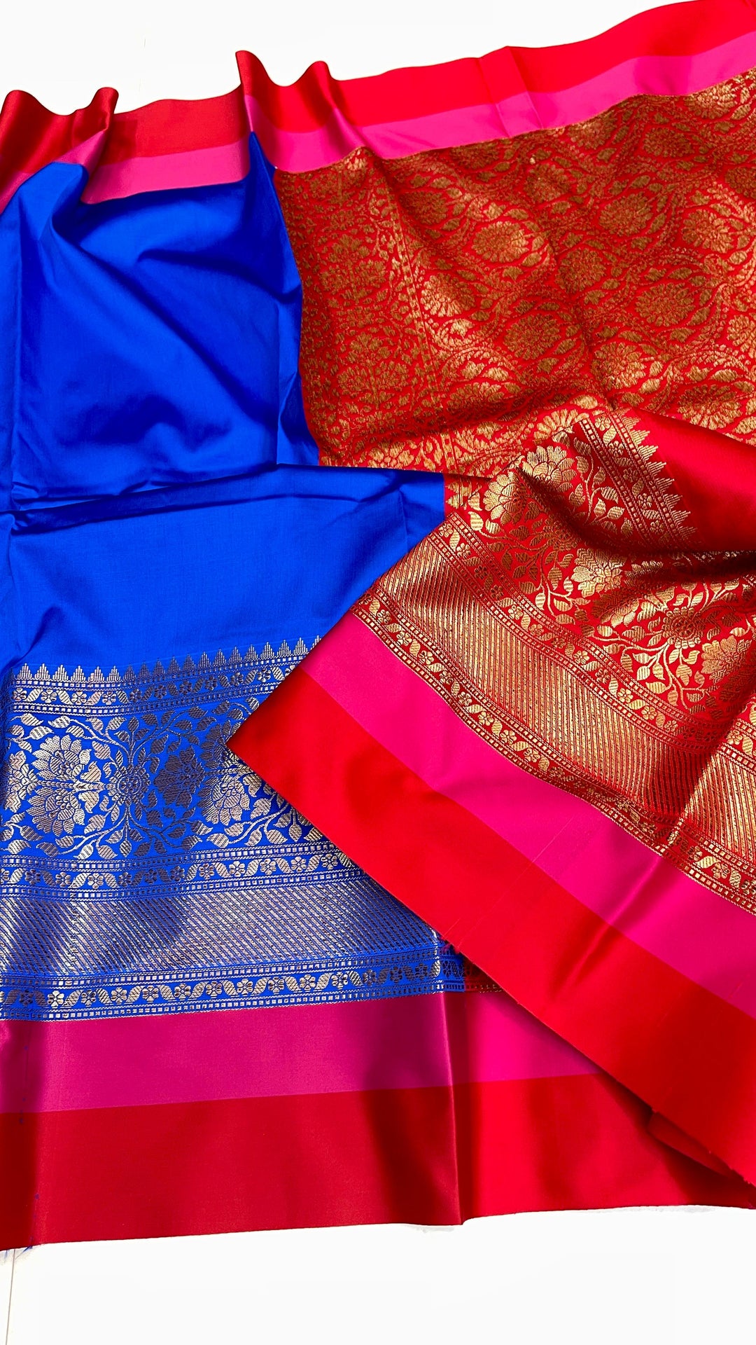 Premium Banarasi Soft Silk Saree With Zari weaved Border