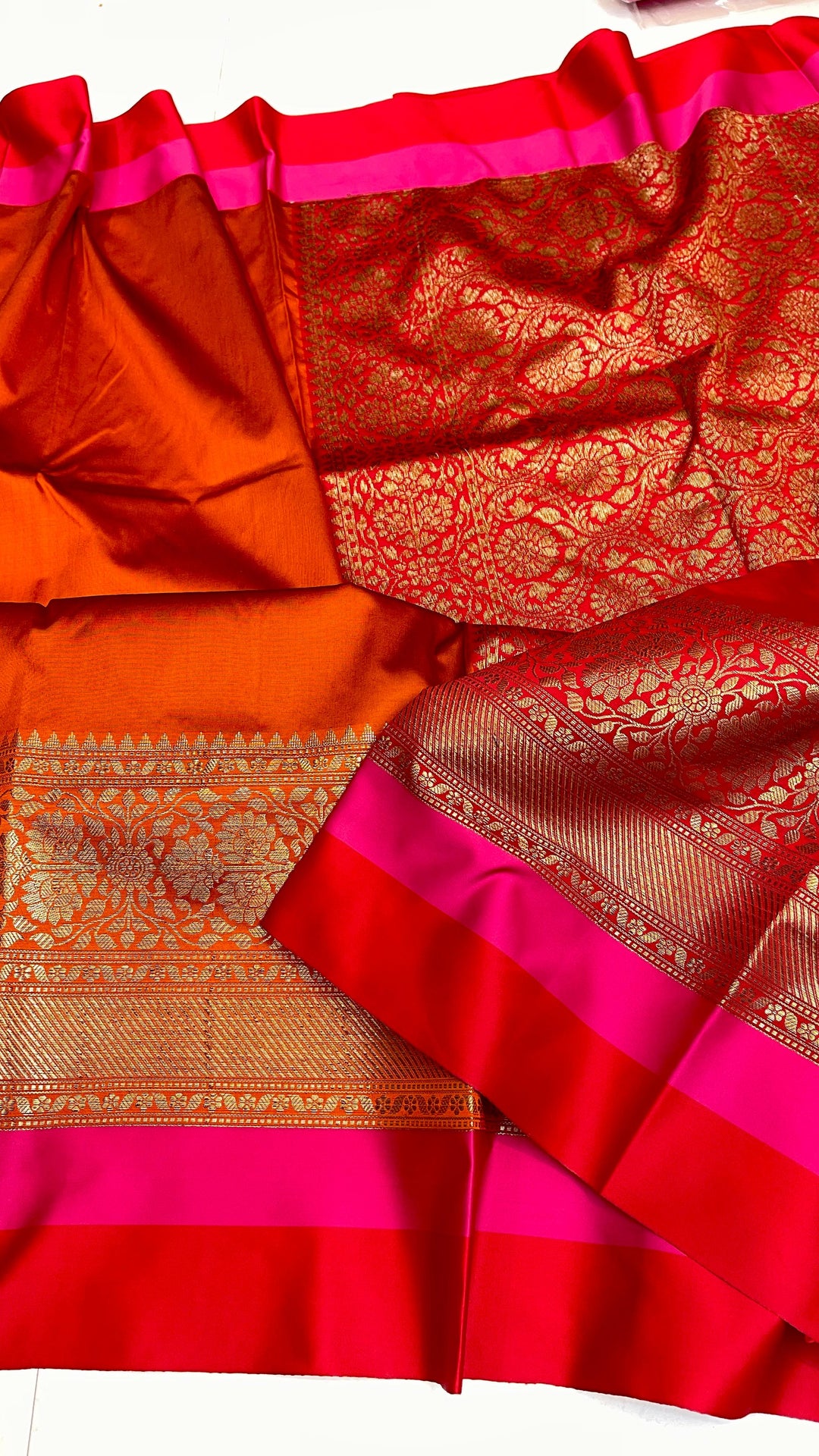 Premium Banarasi Soft Silk Saree With Zari weaved Border