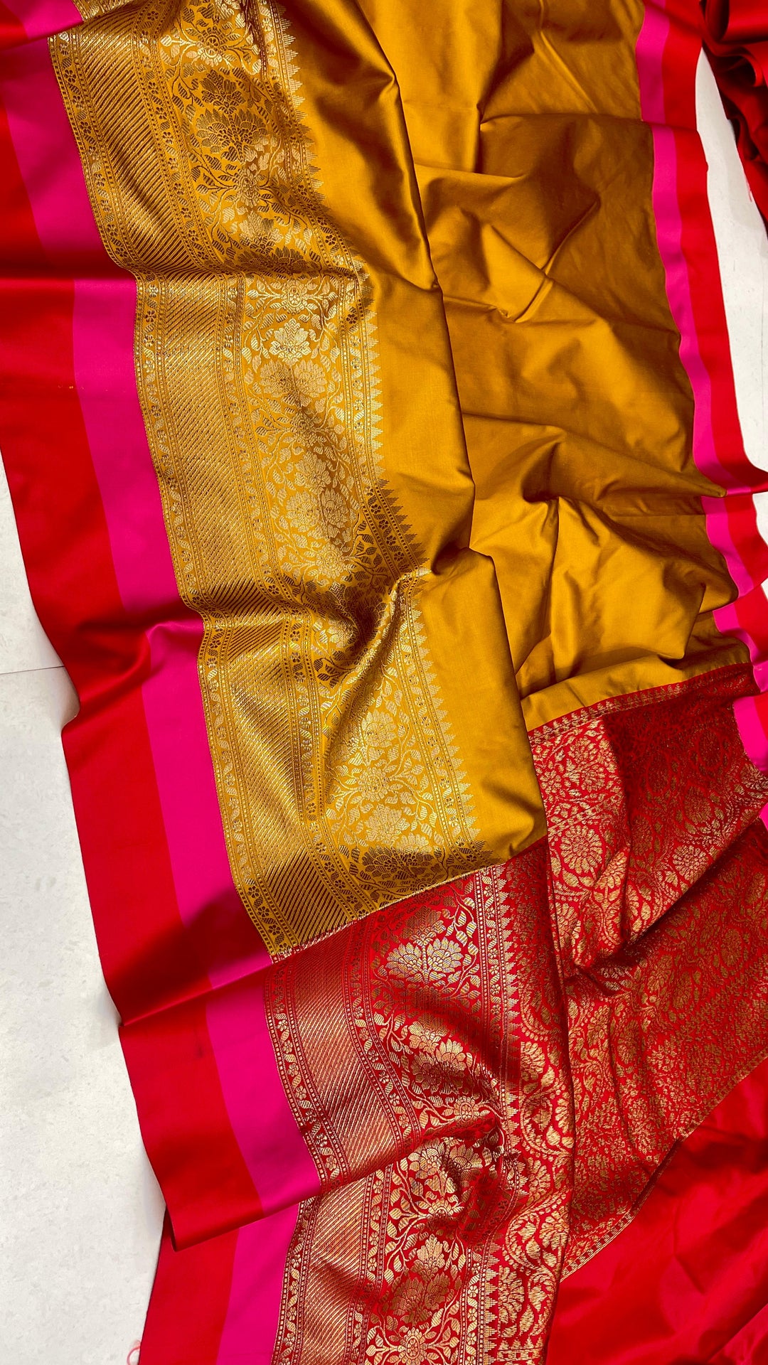 Premium Banarasi Soft Silk Saree With Zari weaved Border