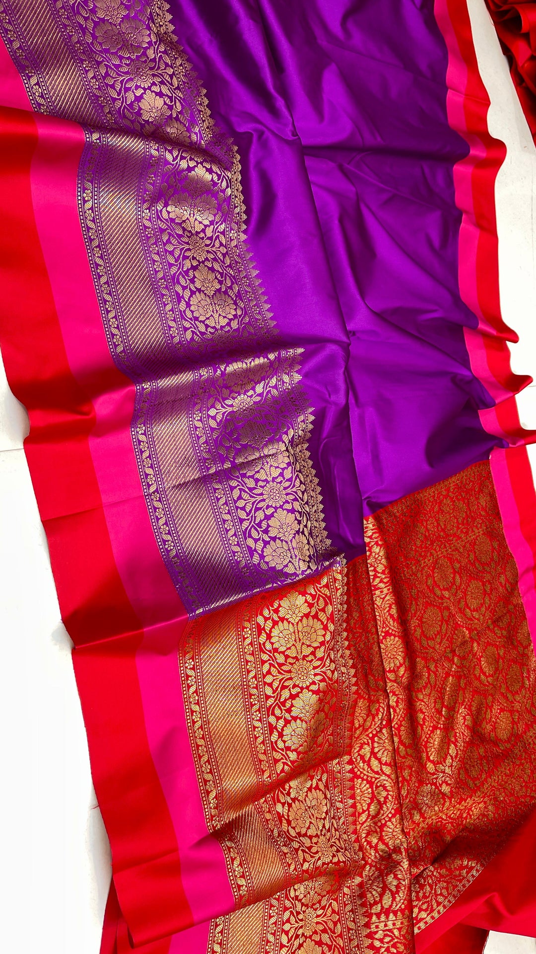 Premium Banarasi Soft Silk Saree With Zari weaved Border