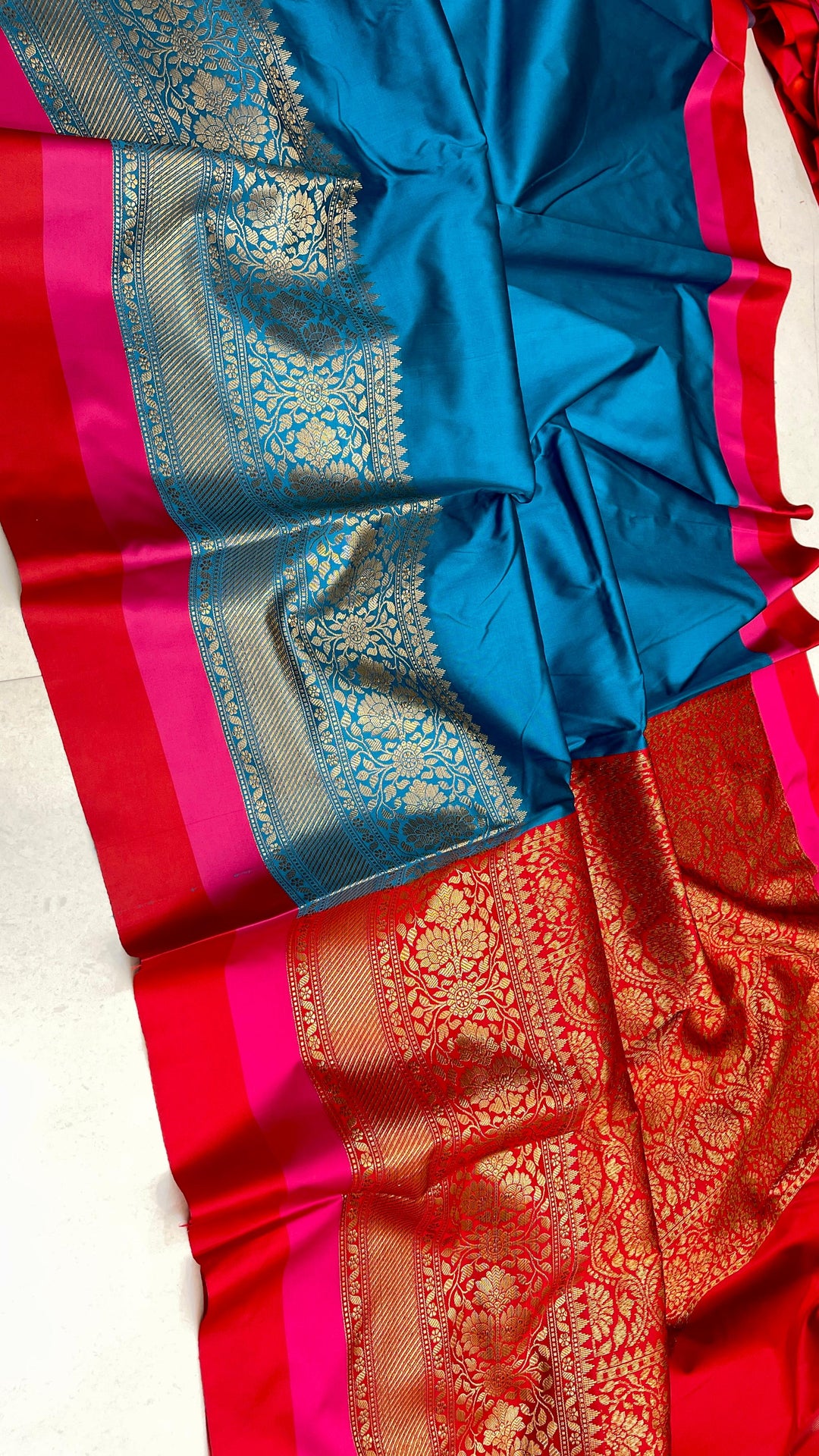 Premium Banarasi Soft Silk Saree With Zari weaved Border