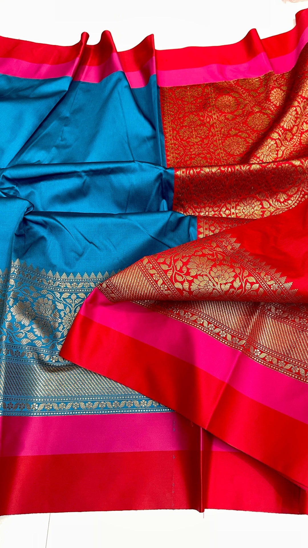 Premium Banarasi Soft Silk Saree With Zari weaved Border