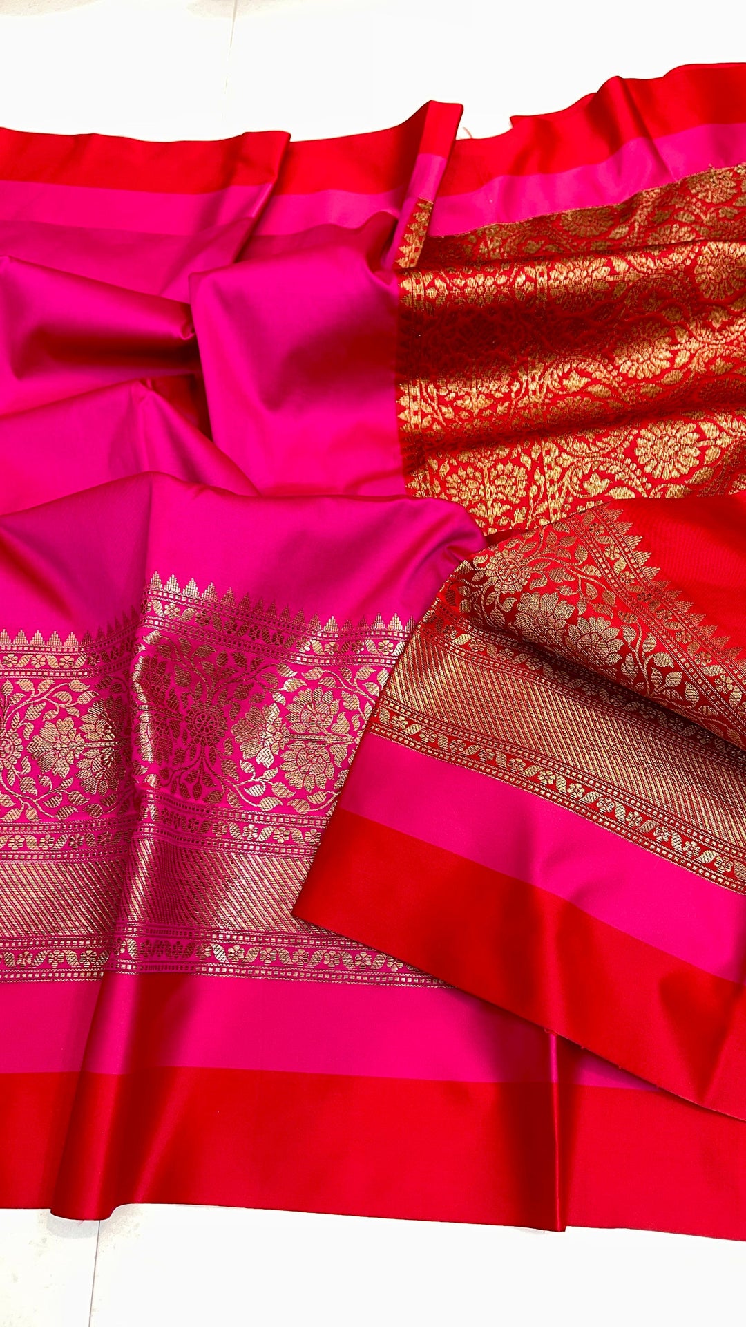 Premium Banarasi Soft Silk Saree With Zari weaved Border
