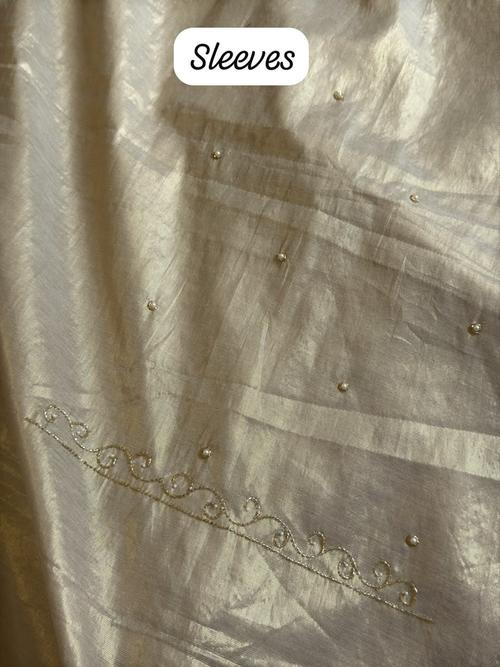 Exclusive Banarasi Tissue Silk Hand Embroidery Work Unstitched Suit