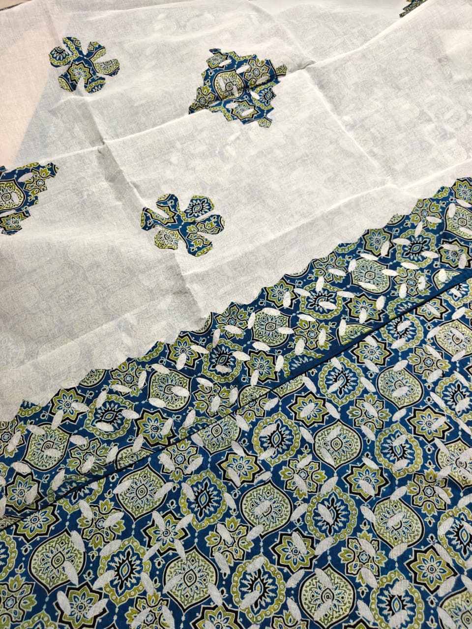 Pure Cotton Ajrakh Print  Unstitched Suit Without Bottom