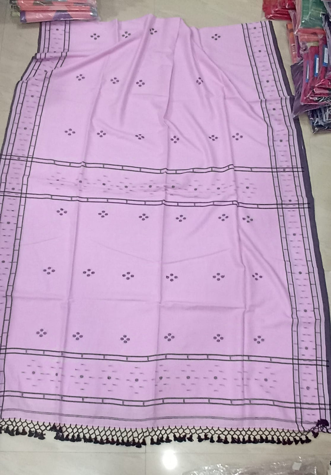 Pure Cotton jamdani Saree With Running Blouse  . ( Length- 6.3 meter