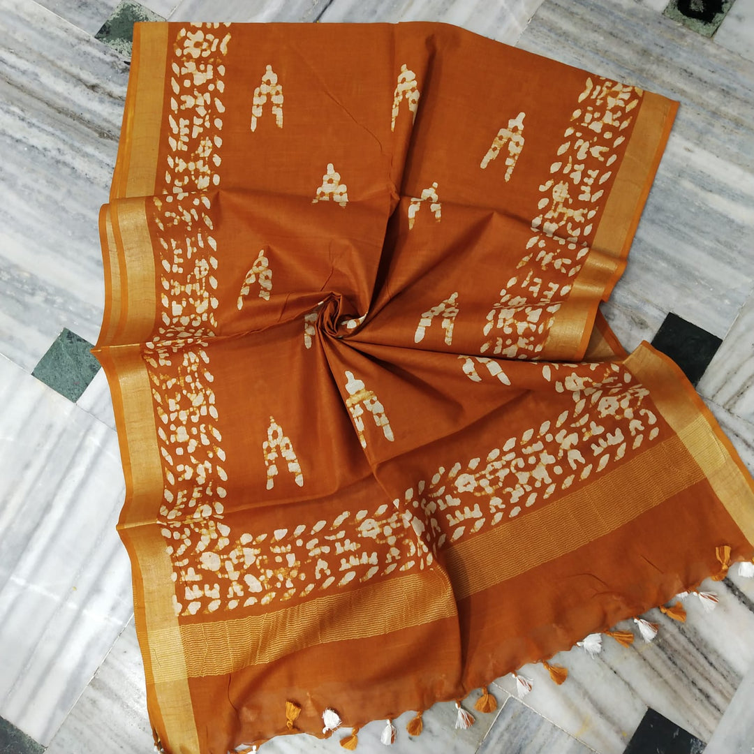 Bhagalpuri semi linen dupatta