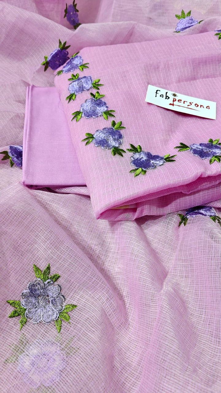 Pure Kota Doriya Embroidery work Unstitched Suit