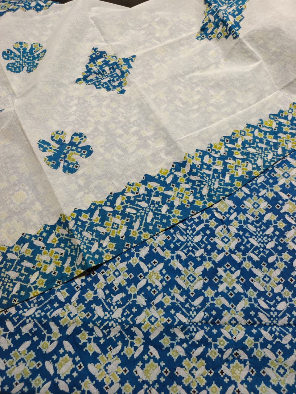 Pure Cotton Ajrakh Print  Unstitched Suit Without Bottom