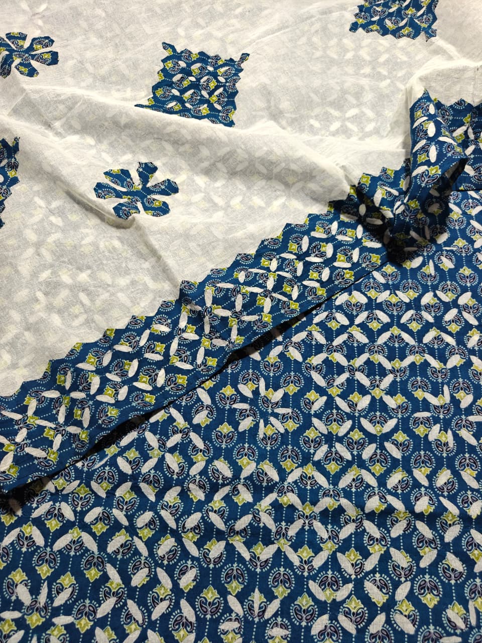 Pure Cotton Ajrakh Print  Unstitched Suit Without Bottom