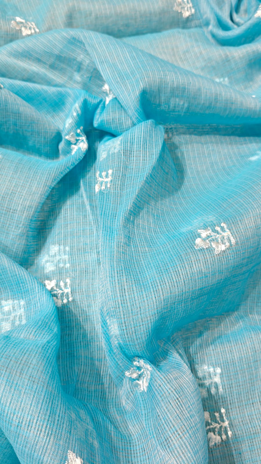 Pure Cotton Kota Doriya Embroidery Unstitched Suit With Dupatta