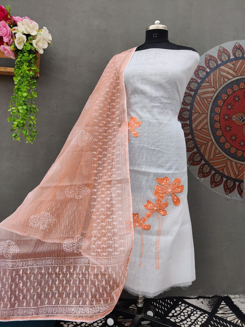 Kota Cotton Unstitched Suit With Embroidery Work – fab-persona