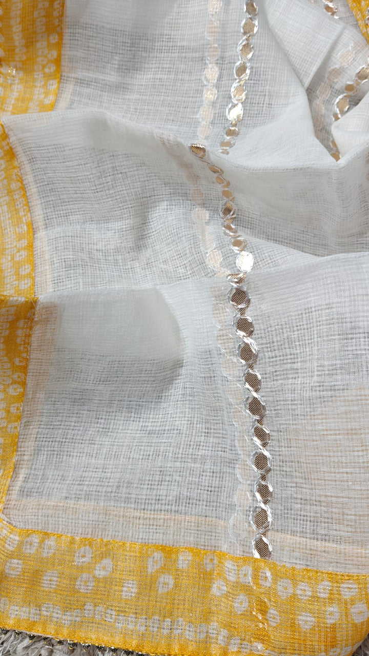 Kota Doriya Gotta Patti Work Unstitched Suit.