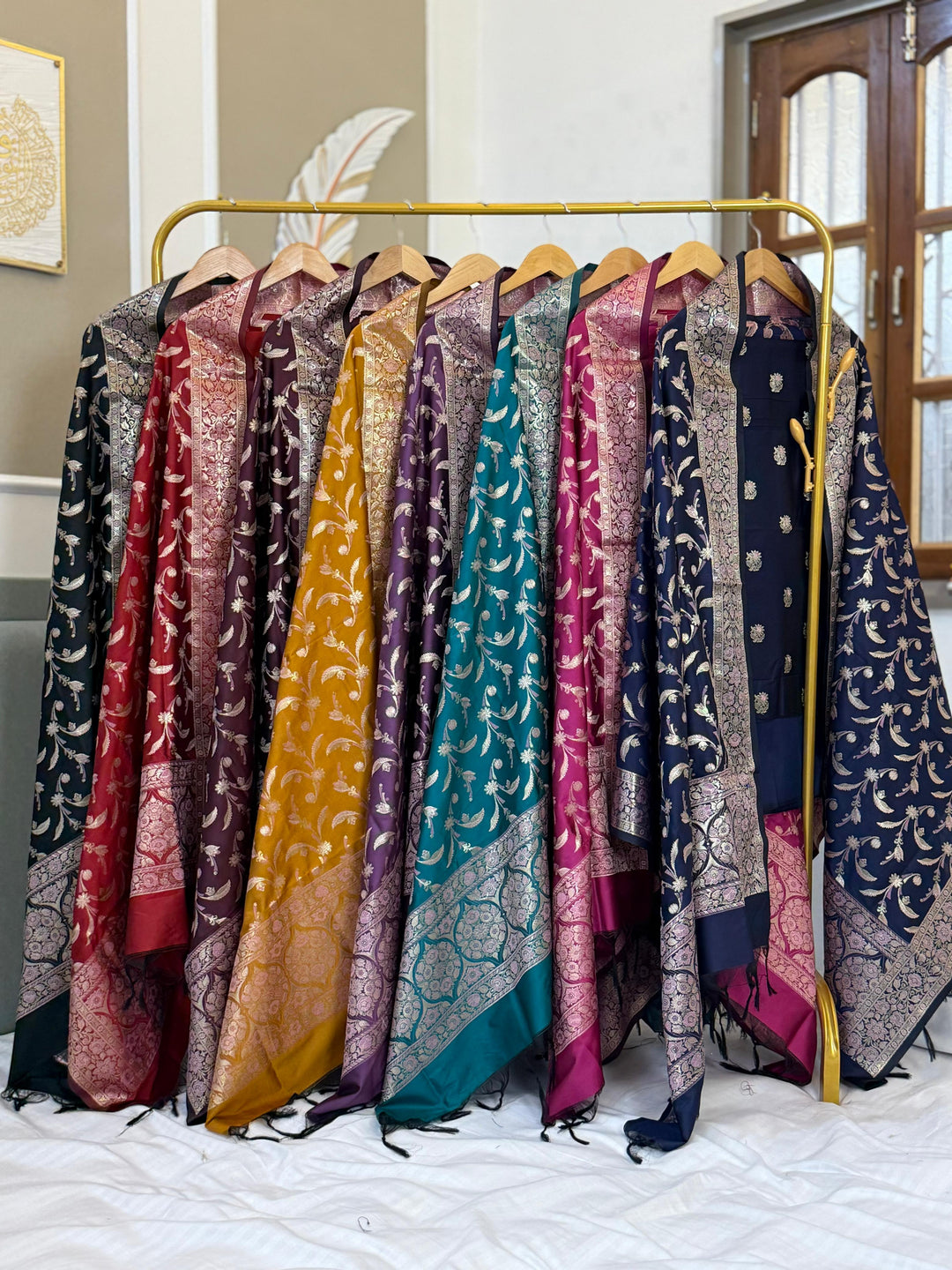 Banarasi Silk Unstitched Suit