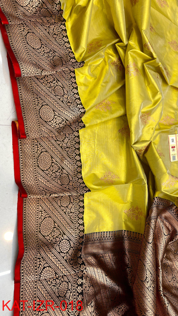 Pure Katan silk Saree with Antique Zari Work Saree.