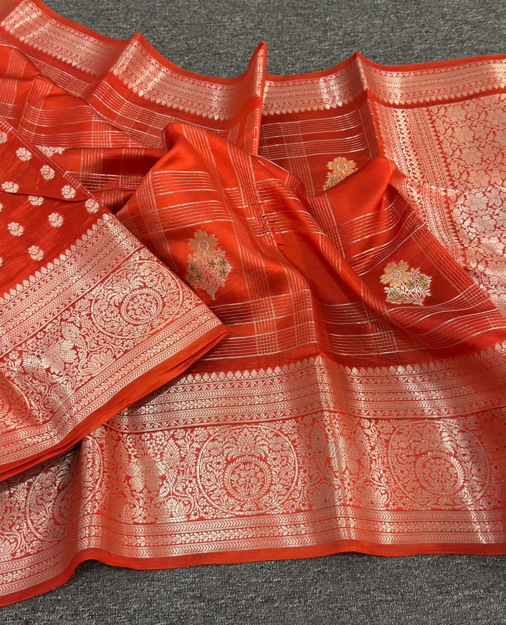 Pure Banarasi  Raw Mango Katan Silk Saree