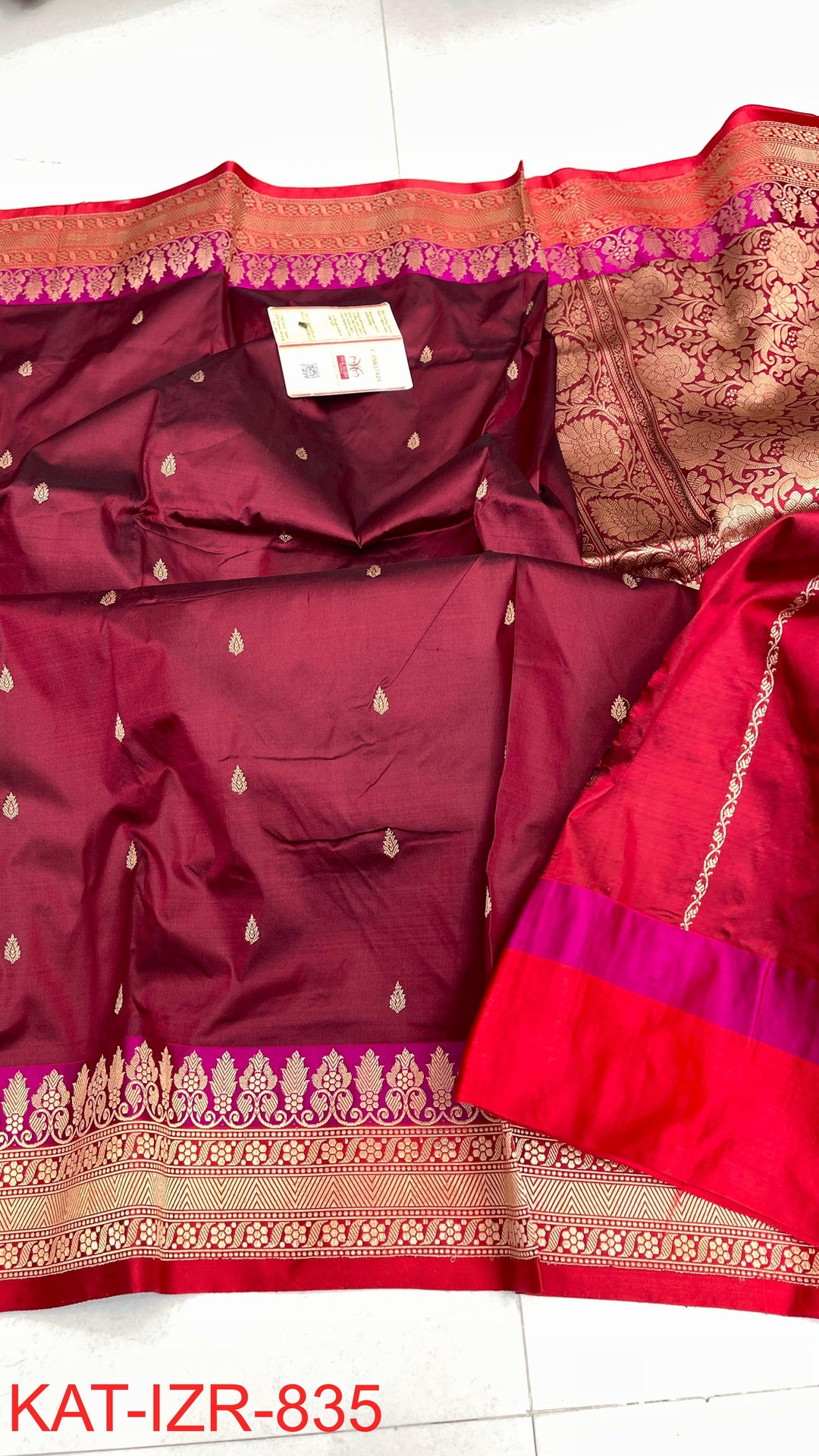 Pure Katan Silk Saree With Antique Zari Work Saree