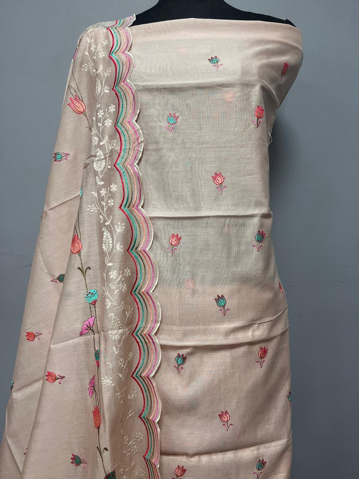 Pure Banarasi Chanderi Silk Unstitched Suit