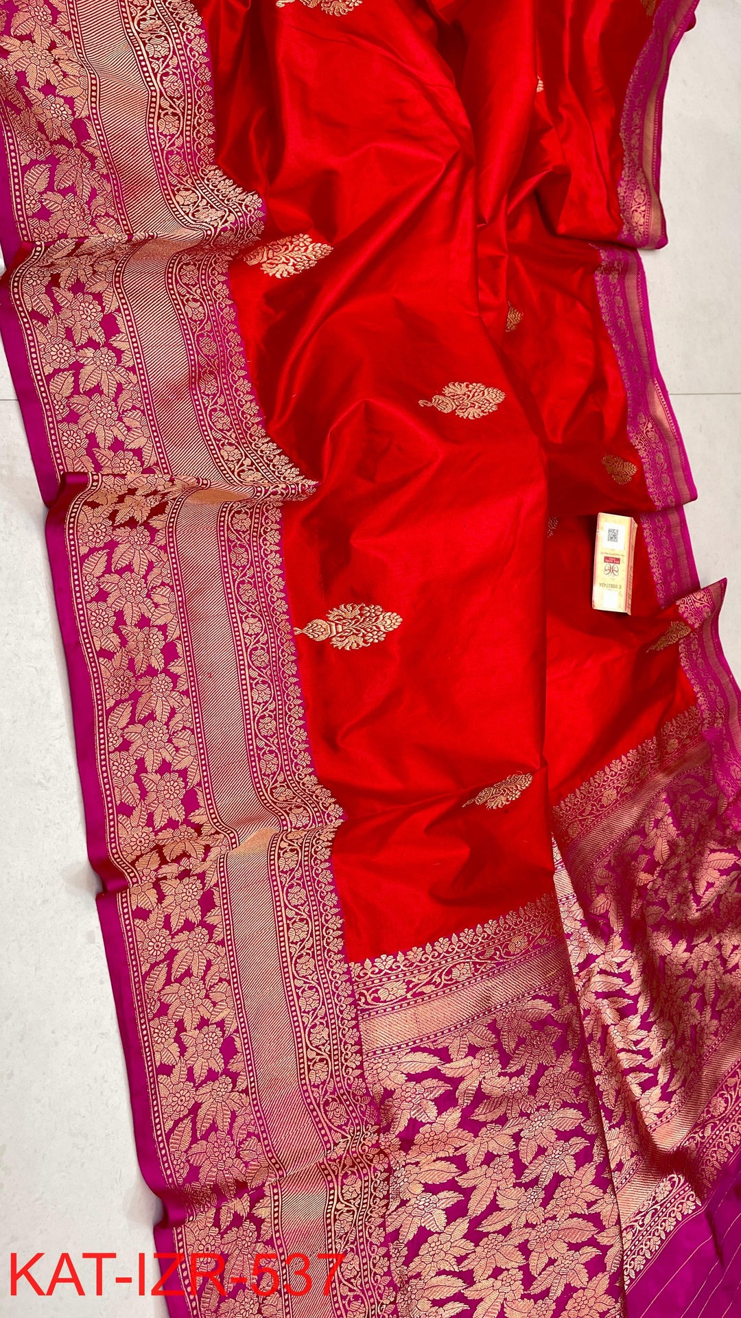 Pure Katan Silk Saree With Antique Zari Work Saree.