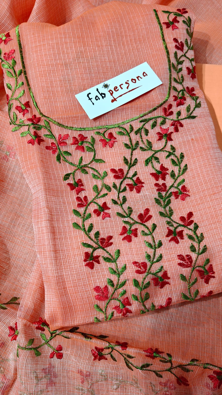 Pure Kota Doriya Resham Work Unstitched Suits With Kota Doriya Dupatta .