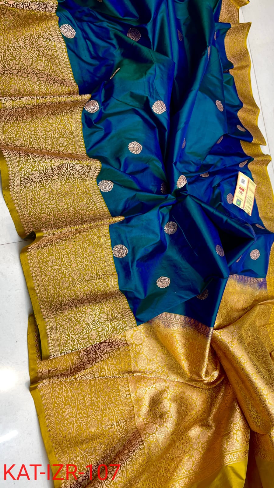 Pure Katan silk Saree with Antique Zari Work Saree.