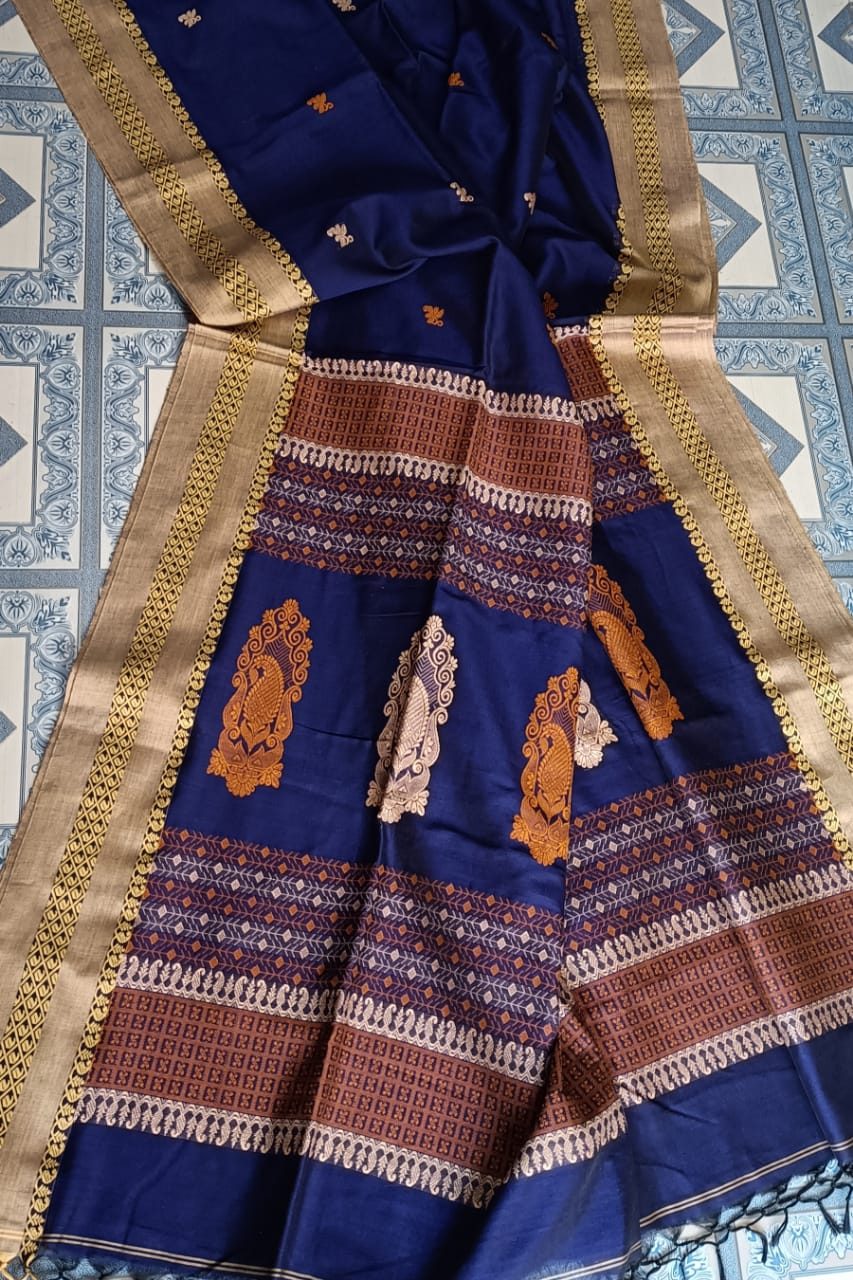 Pure Cotton jamdani Saree With Running Blouse  . ( Length- 6.3 meter