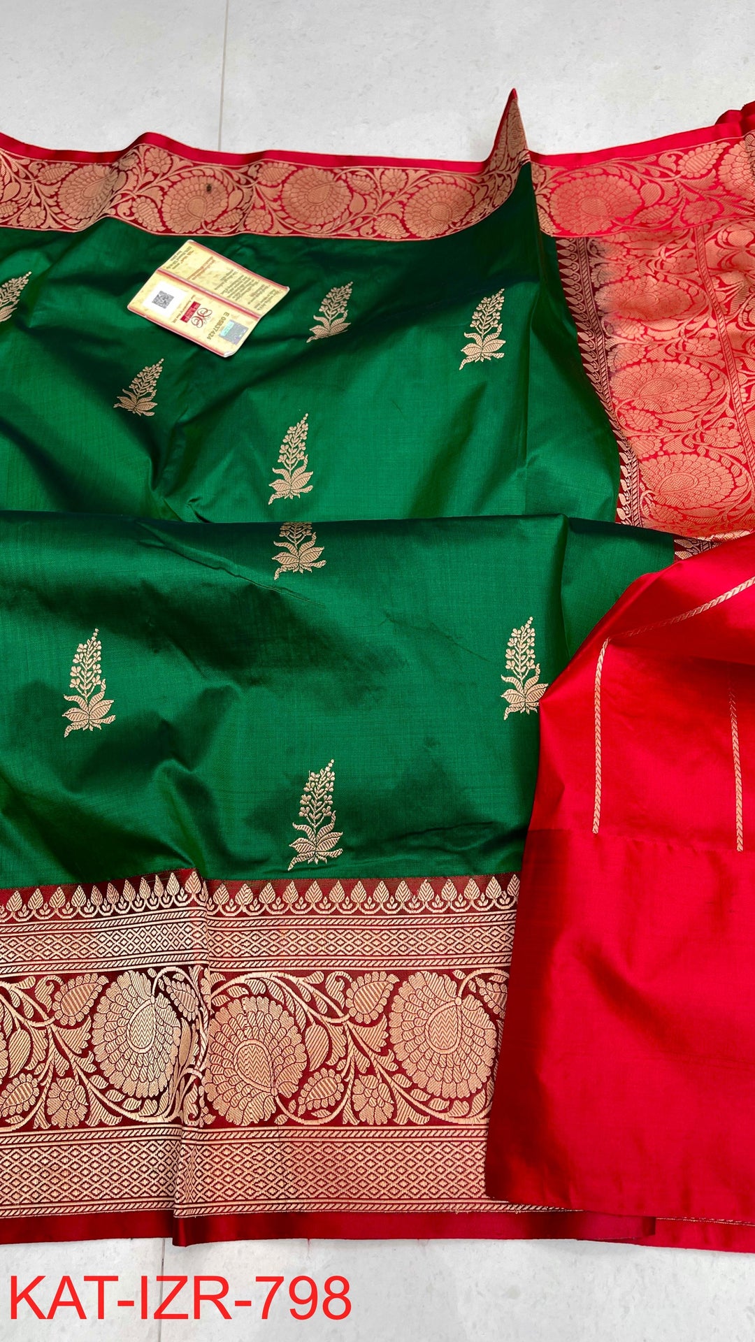Pure Banarasi  Raw Mango Katan Silk Saree