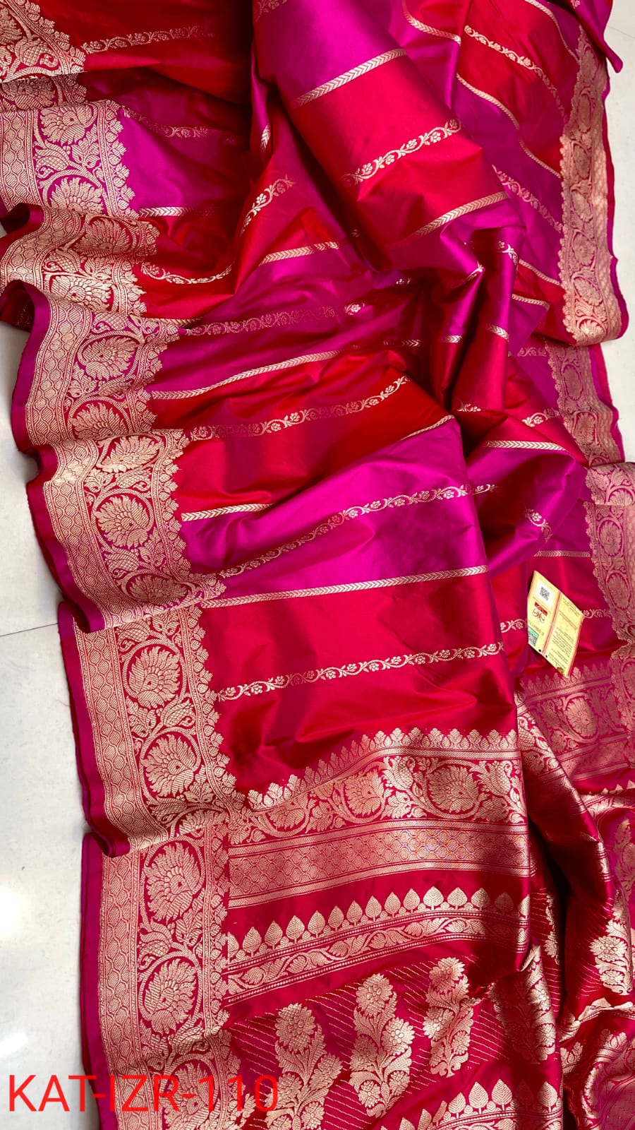 Pure Katan silk Saree with Antique Zari Work Saree.