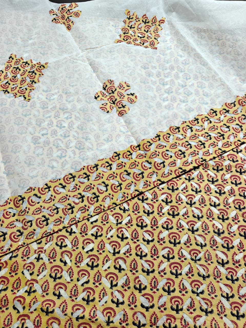 Pure Cotton Ajrakh Print  Unstitched Suit Without Bottom