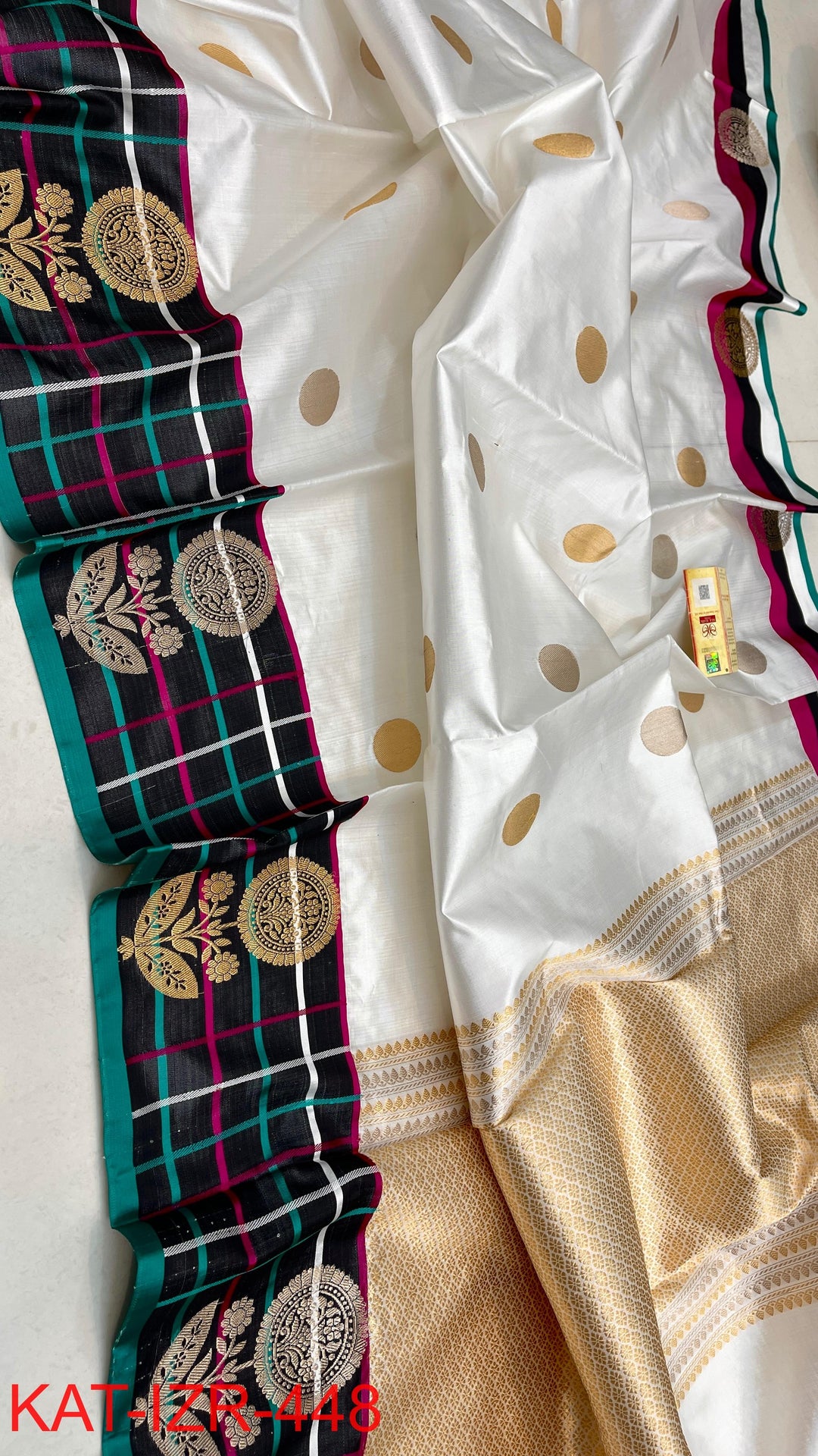 Pure Katan Silk Saree With Antique Zari Work Saree.