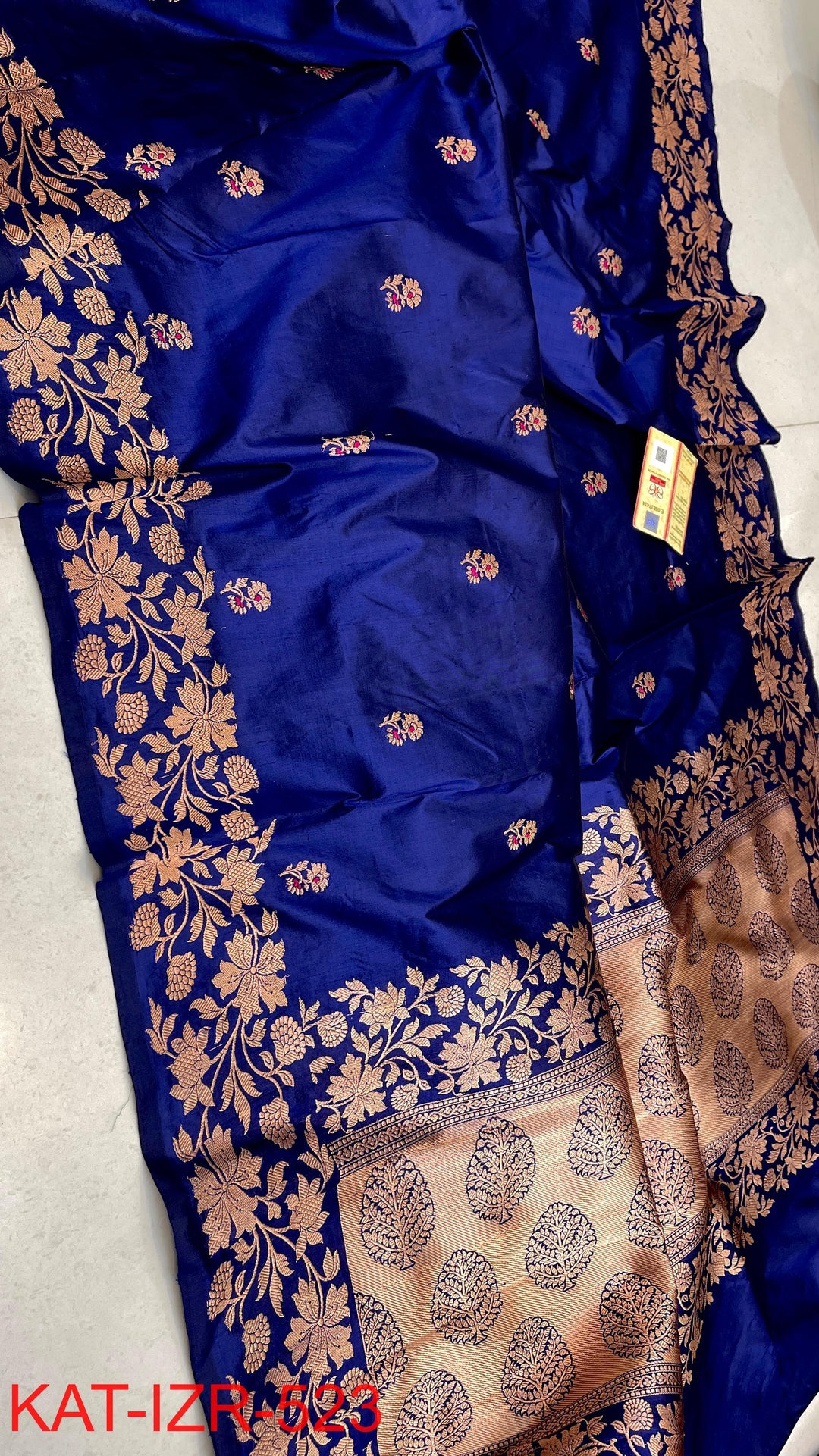 Pure Katan Silk Saree With Antique Zari Work Saree.