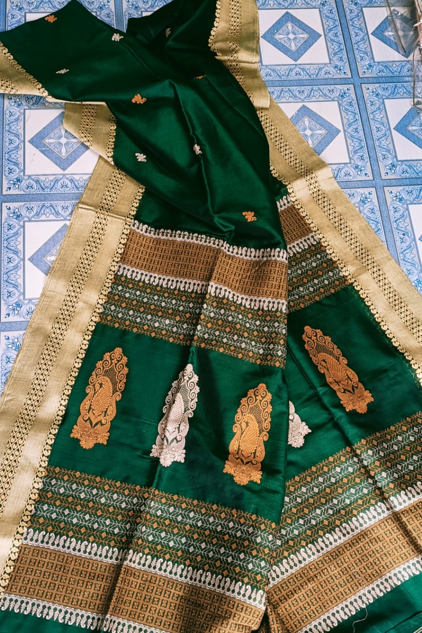 Pure Cotton jamdani Saree With Running Blouse  . ( Length- 6.3 meter