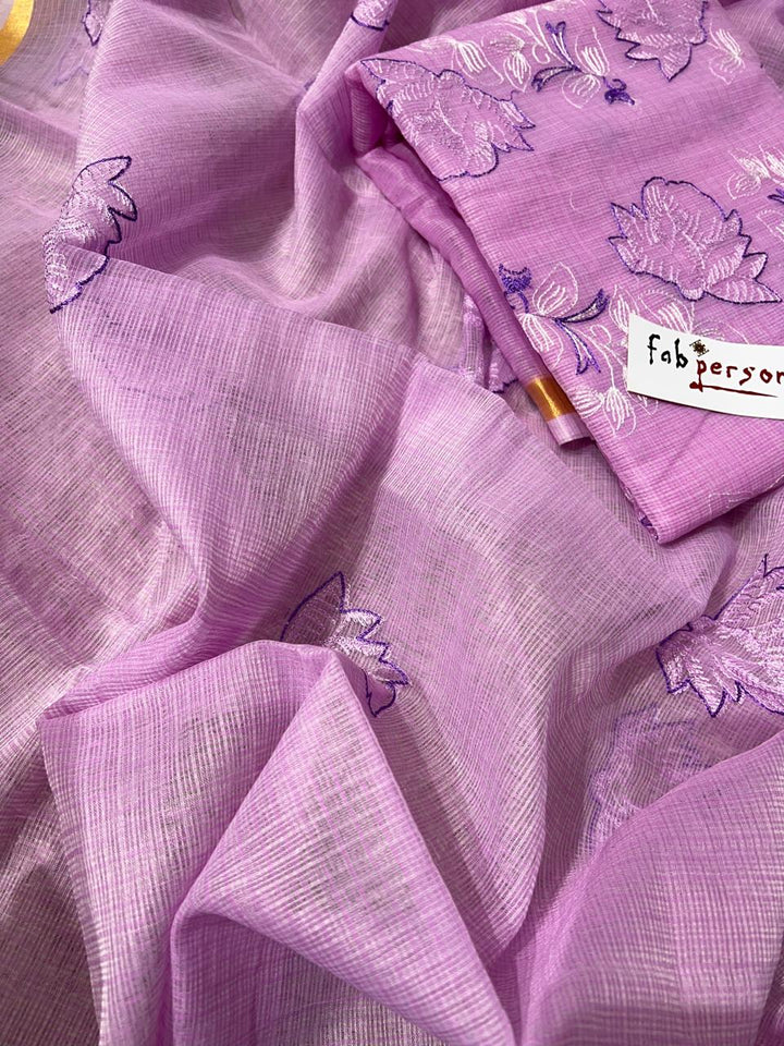 Kota Doriya Embroidery  Work Unstitched Suit