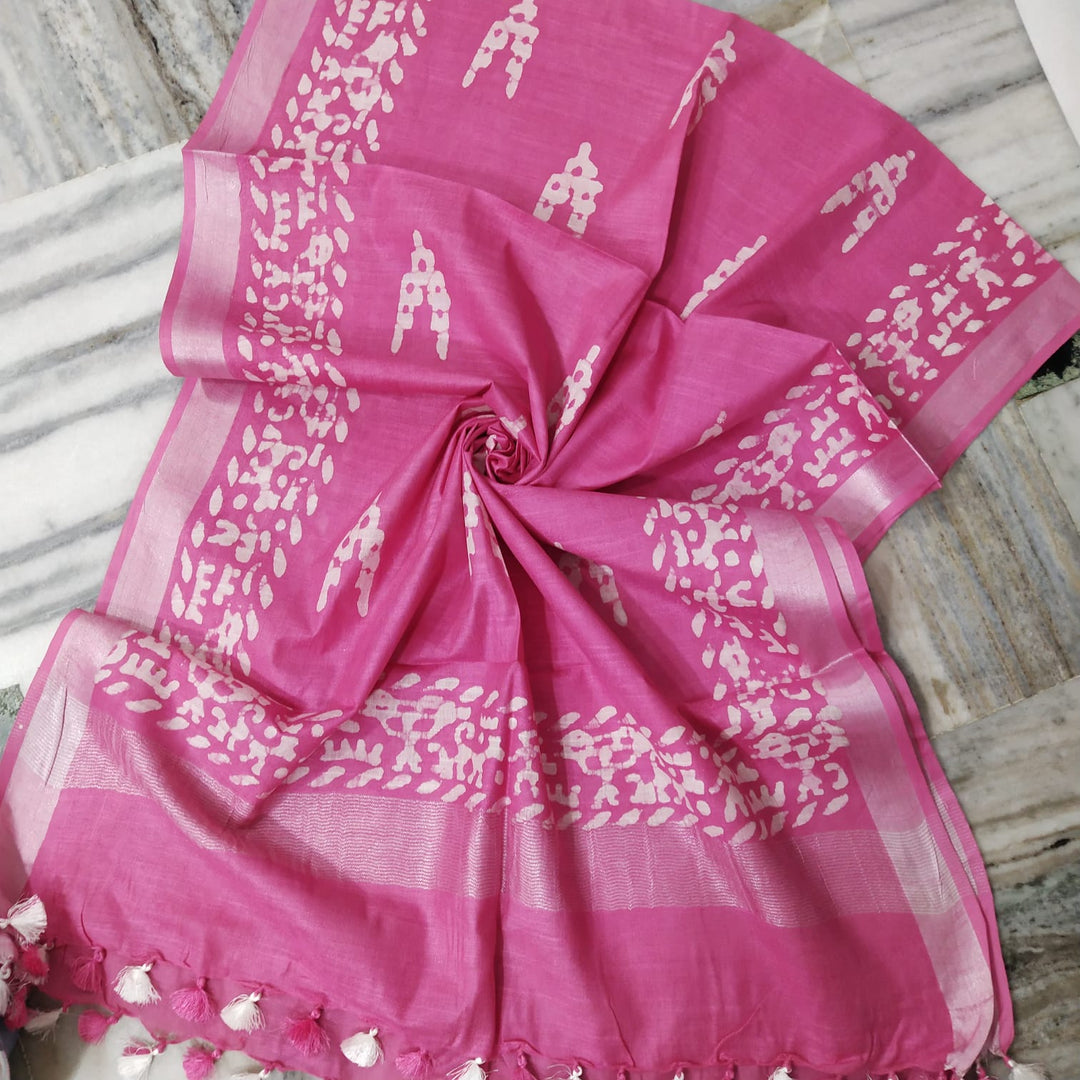 Bhagalpuri semi linen dupatta