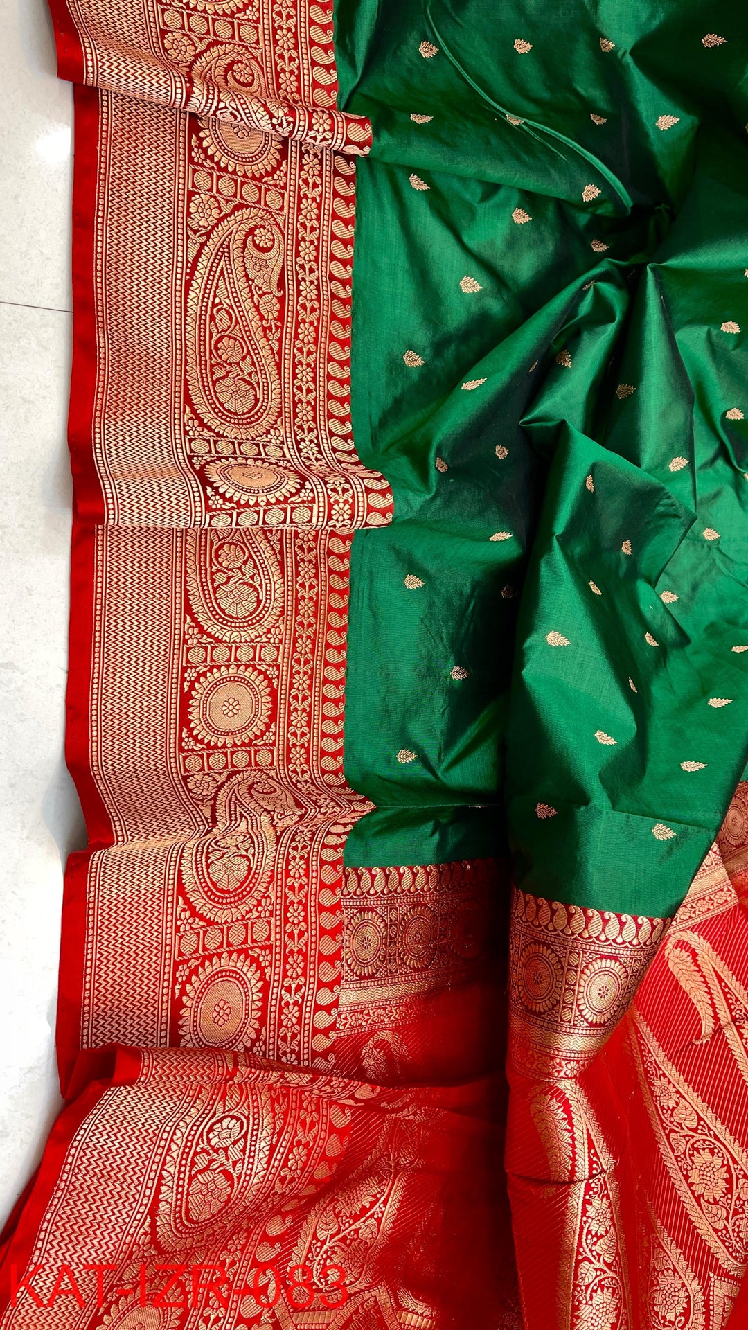 Pure Katan silk Saree with Antique Zari Work Saree.