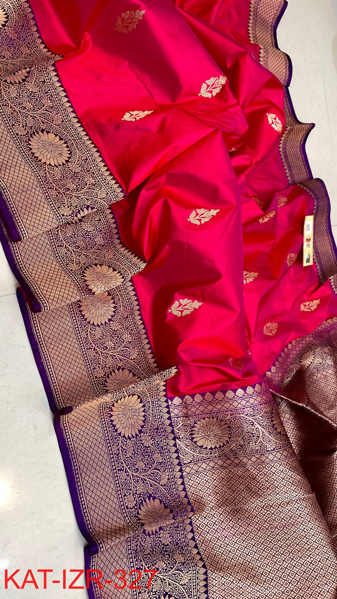 Pure Katan Silk Saree With Antique Zari Work Saree.