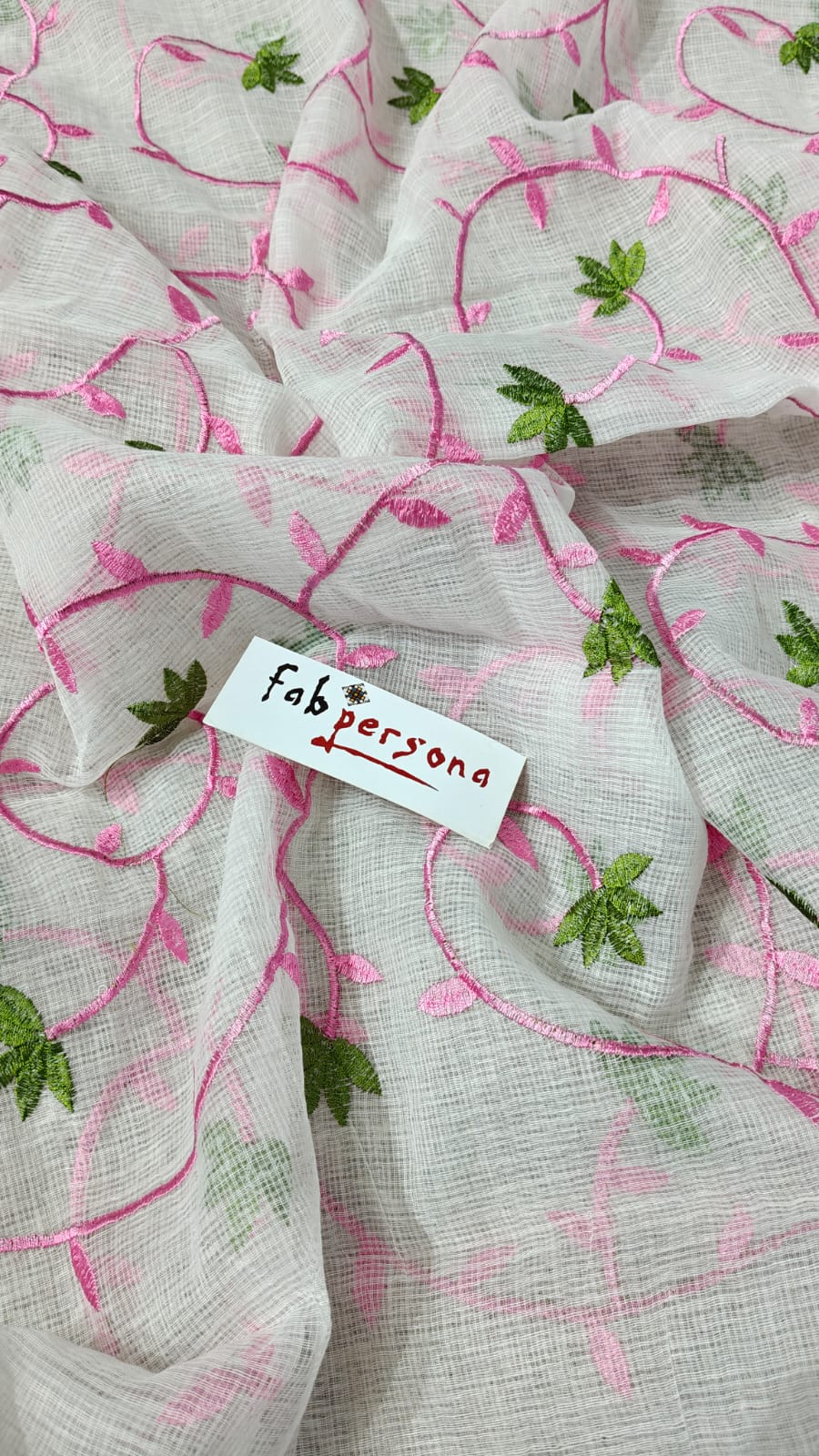 Pure Cotton Kota Doriya Embroidery Unstitched Suit With Dupatta