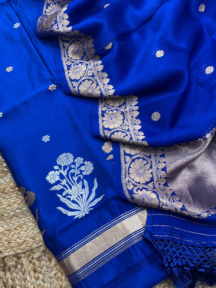 Pure Raw Mango Silk Banarasi Khaddi Kadwa Suit  with Pure Silk Organza Dupatta