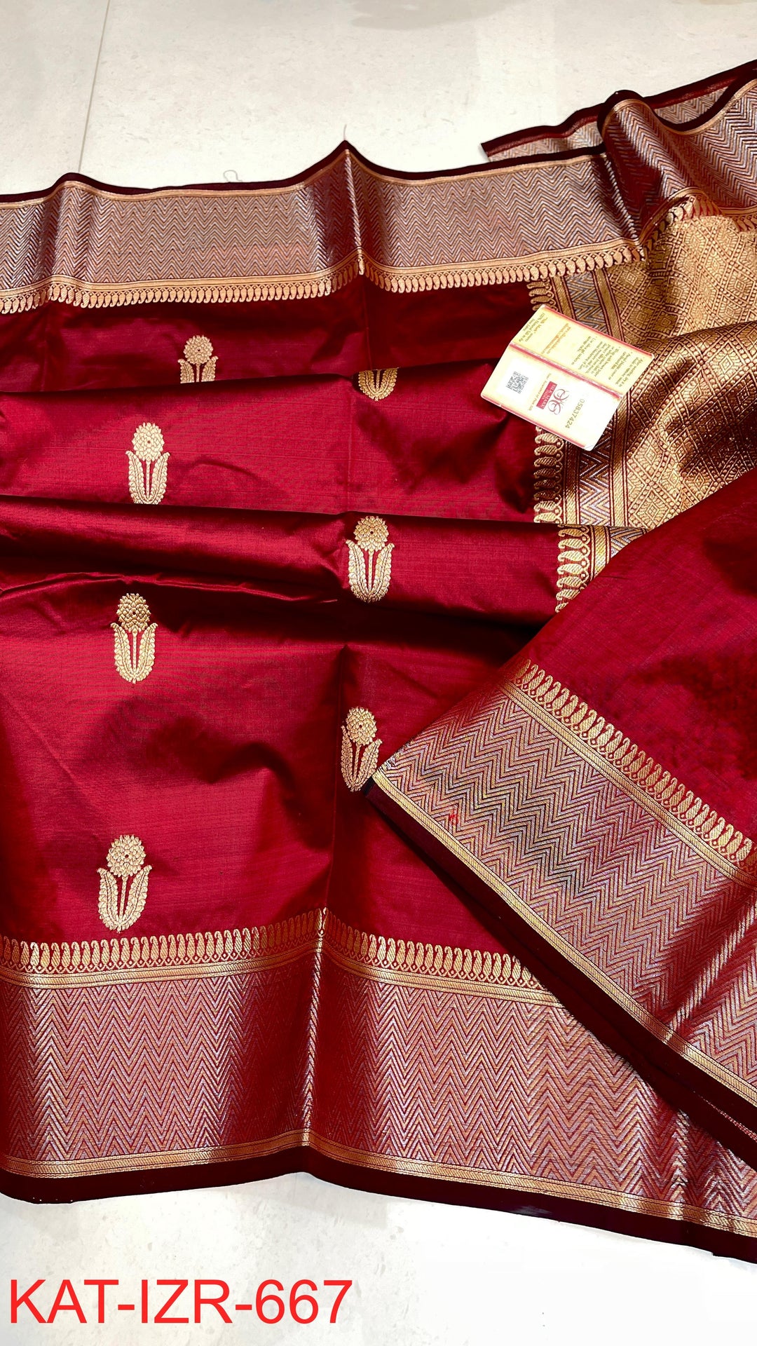 Pure Katan Silk Saree With Antique Zari Work Saree
