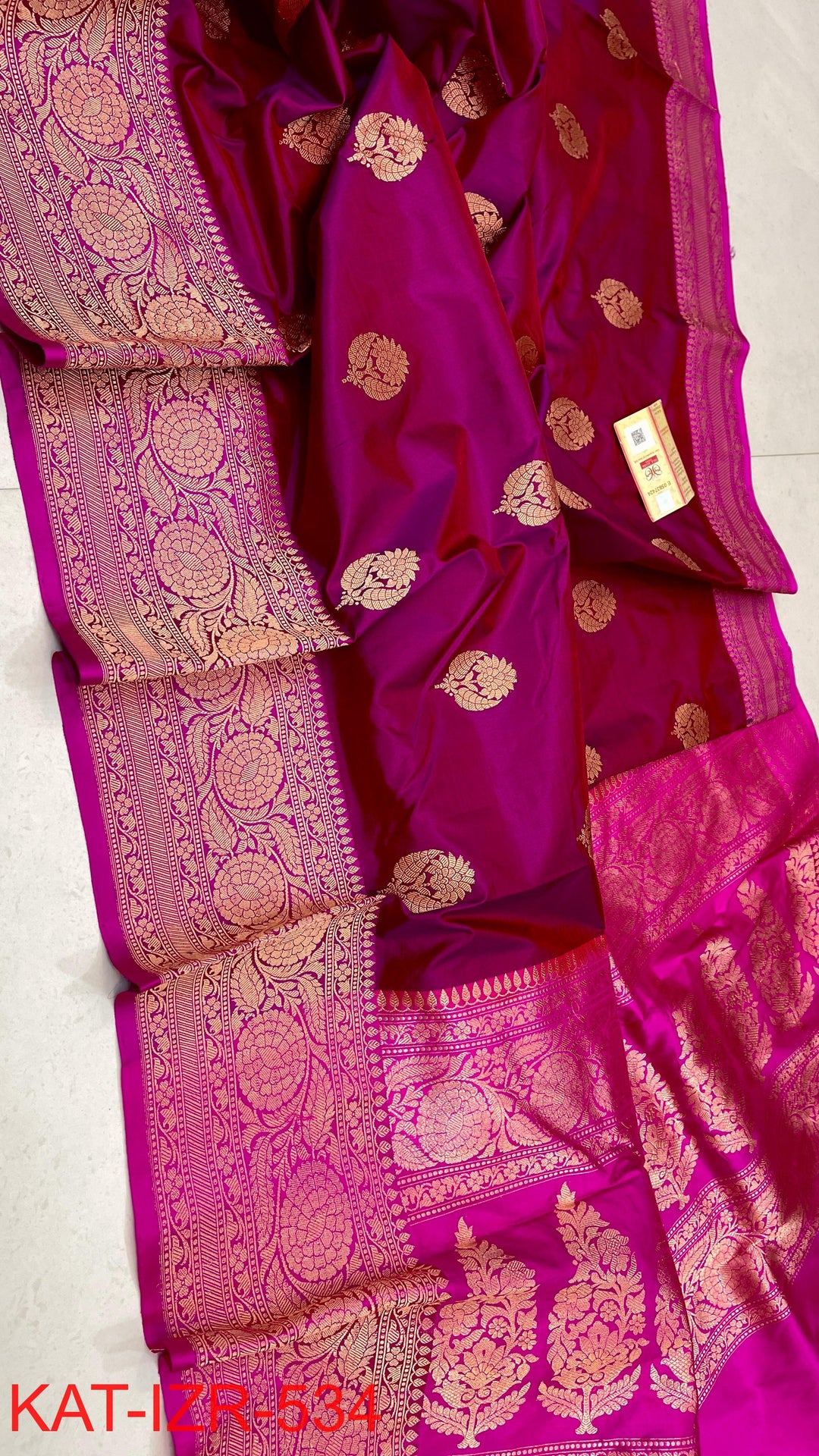 Pure Katan Silk Saree With Antique Zari Work Saree.