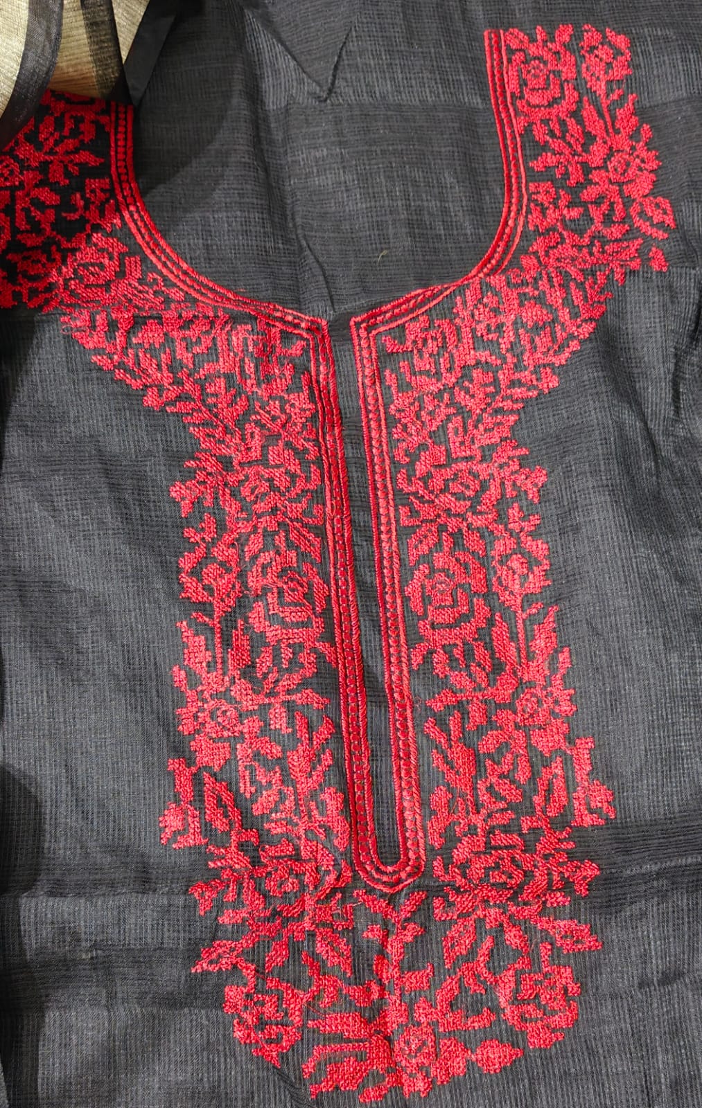 Pure Cotton Kota Doriya Salwar Suit with Embroidery Work