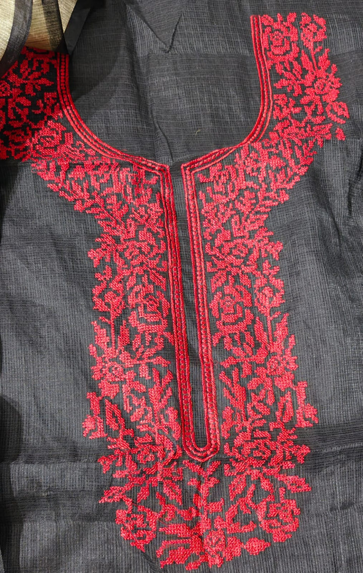 Pure Cotton Kota Doriya Salwar Suit with Embroidery Work