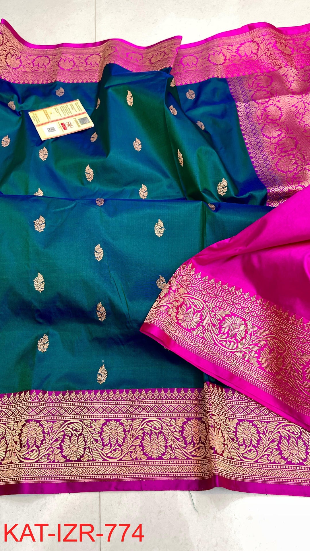 Pure Katan Silk Saree With Antique Zari Work Saree